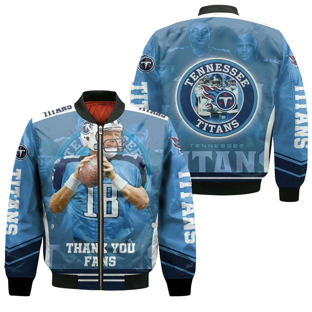 Josh Stewart #18 Tennessee Titans Super Bowl 2021 Afc South Division Champions Bomber Jacket