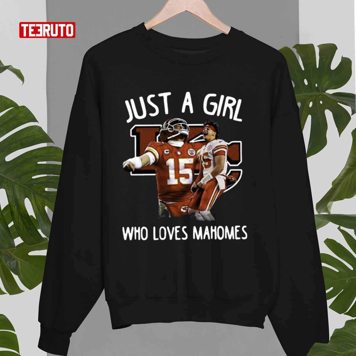 Just A Girl Who Love Patrick Mahomes Kansas City Chiefs Shirt - Bring Your  Ideas, Thoughts And Imaginations Into Reality Today