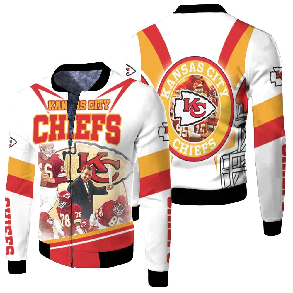 Kansas City Chiefs Afc West Division 2021 Super Bowl Fleece Bomber Jacket