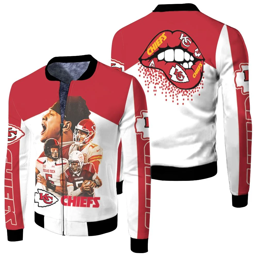 Kansas City Chiefs Sexy Lips Nfl 2020 Champion Great Players Best Team 3d Fleece Bomber Jacket