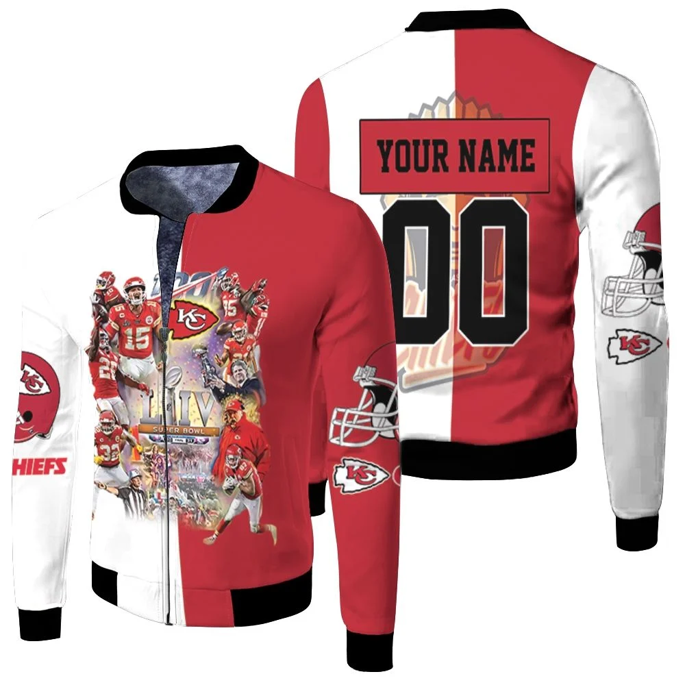 Kansas City Chiefs Super Bowl Liv Champion 2019 Greatest Football Team 3d Personalized Fleece Bomber Jacket