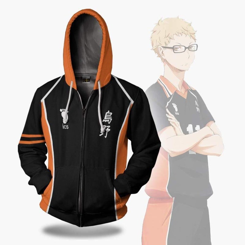 Karasuno Uniform Haikyuu Hoodie Anime Outfit