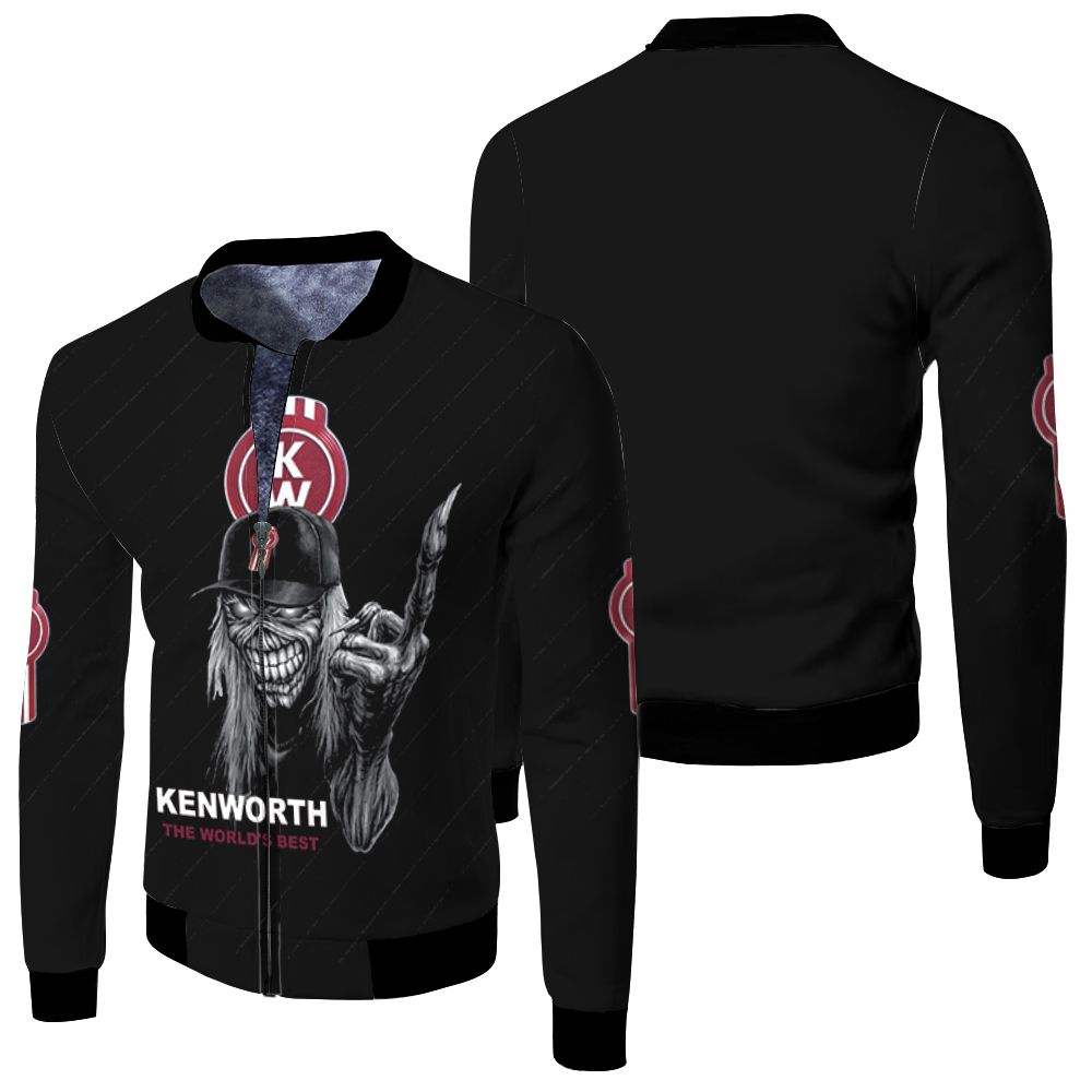 Kenworth Worlds Best Maiden Skull For Lovers 3d Print Hoodie Fleece Bomber Jacket