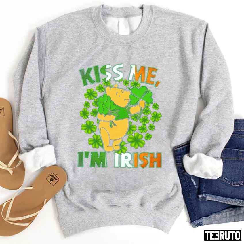 Kiss Me I’m Irish Pooh Saint Patrick’s Day Unisex Sweatshirt