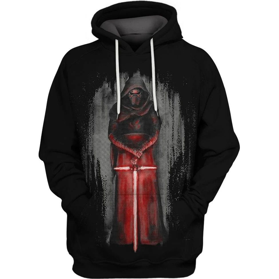 Knight Of Ren Star Wars Over Print 3d Zip Hoodie