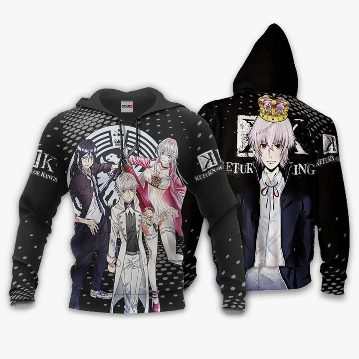 K-Project Of Kings Anime Manga 3d Zip Hoodie