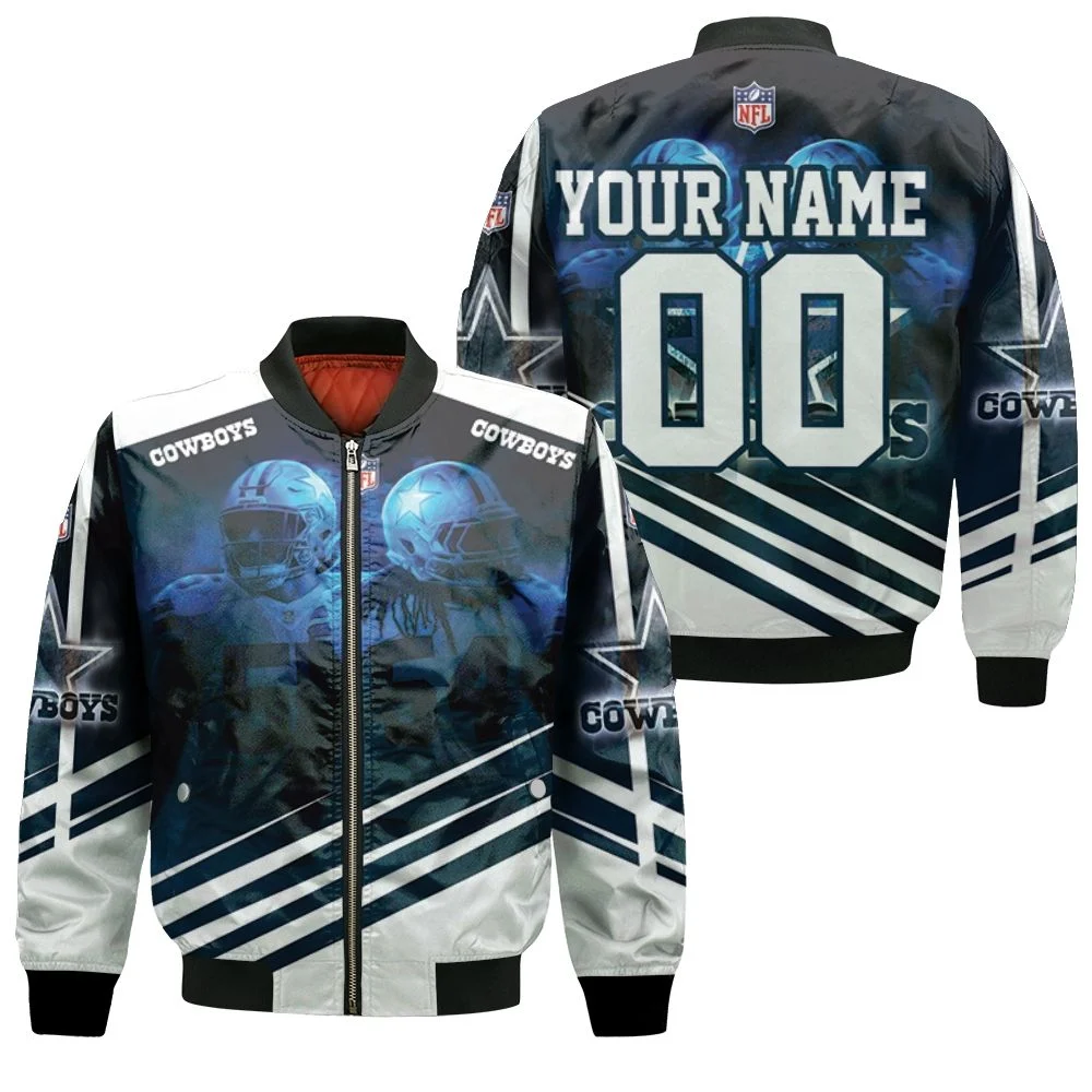 Leighton Vander Esch & Jaylon Smith Dallas Cowboys 3d Personalized Bomber Jacket