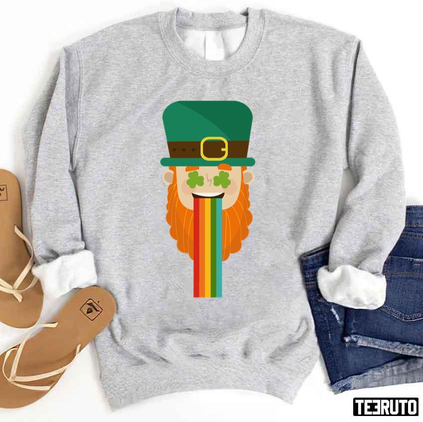 Leprechaun Puking Rainbow Unisex Sweatshirt