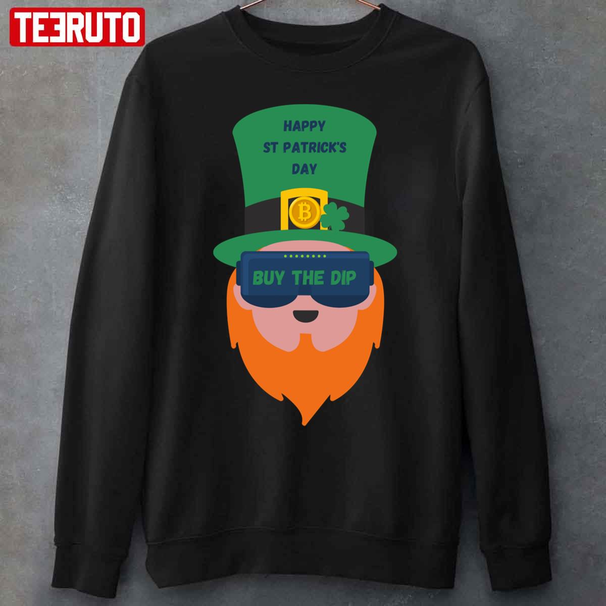 Leprecoin Leprechaun St Patricks Crypto Coin Buy The Dip Unisex Sweatshirt