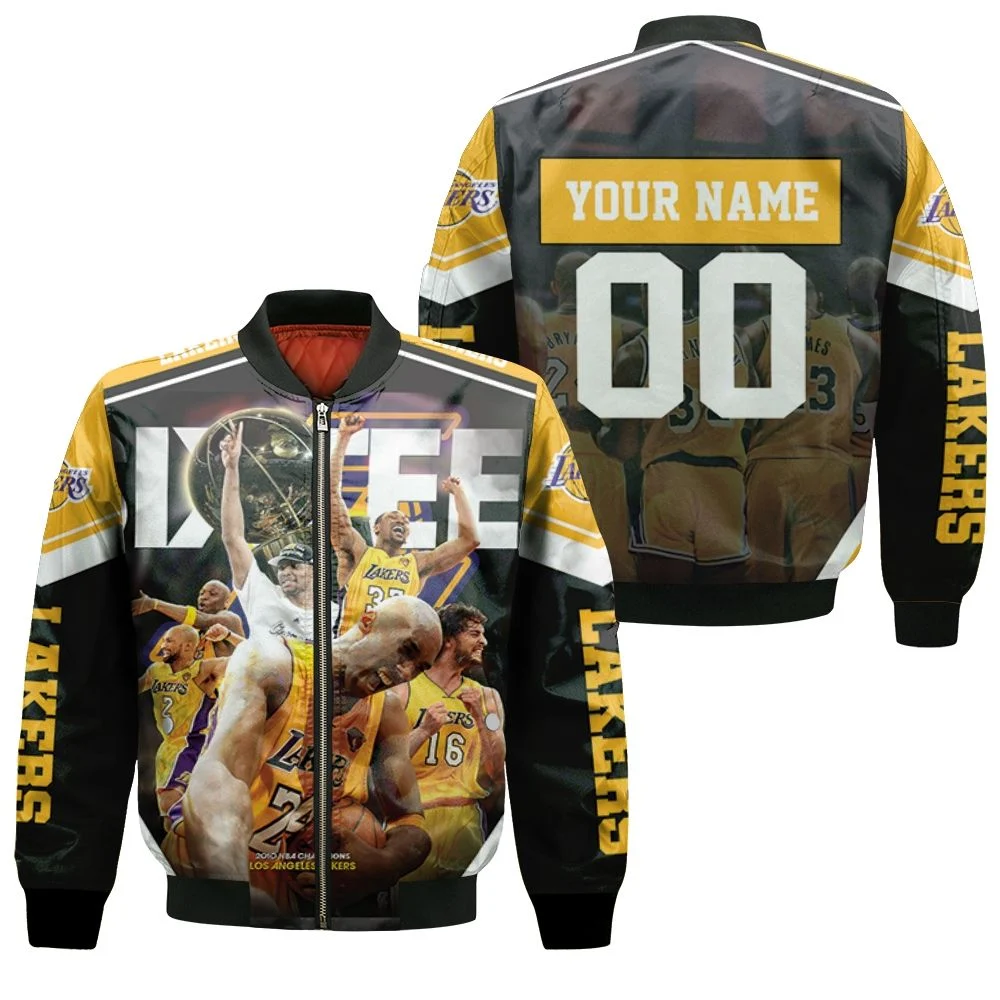 Los Angeles Lakers Sixteen Western Conference Personalized Bomber Jacket