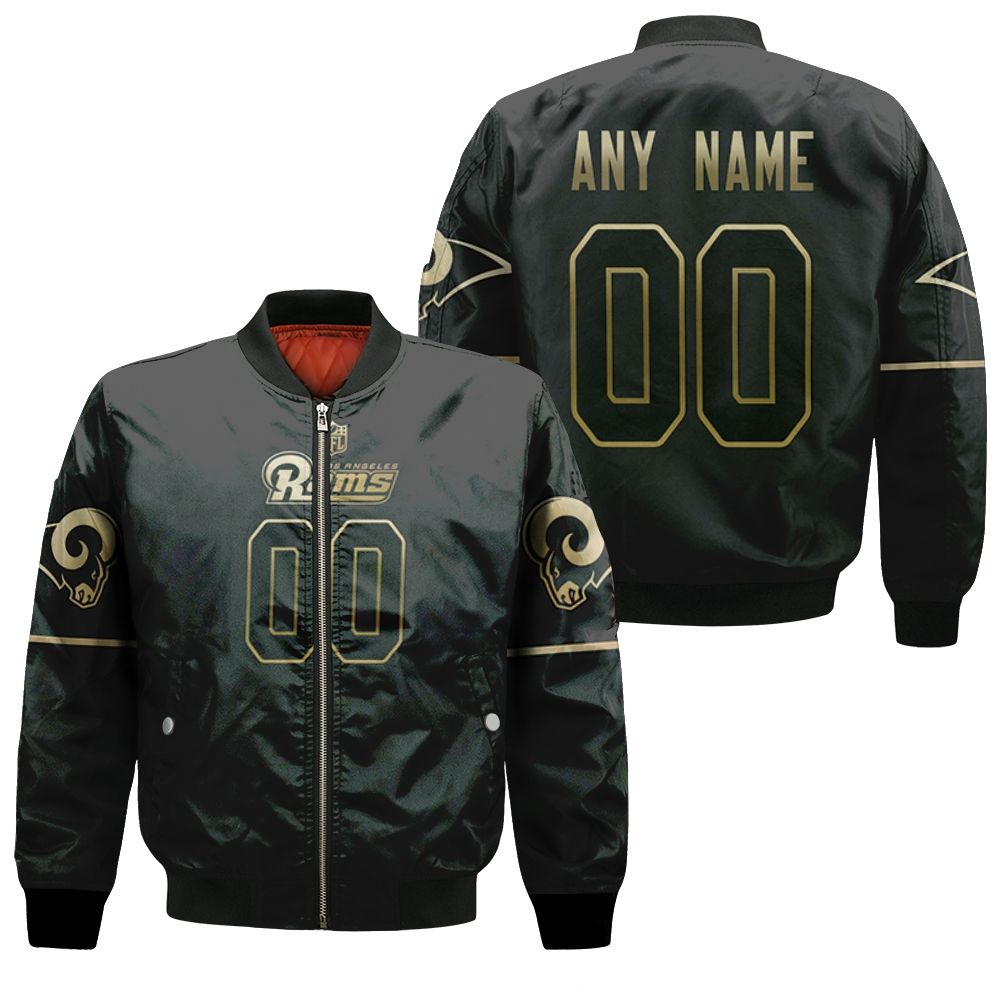 Los Angeles Rams Nfl American Football Black Golden Edition Vapor Limited Jersey Style Custom Gift For Rams Fans Bomber Jacket
