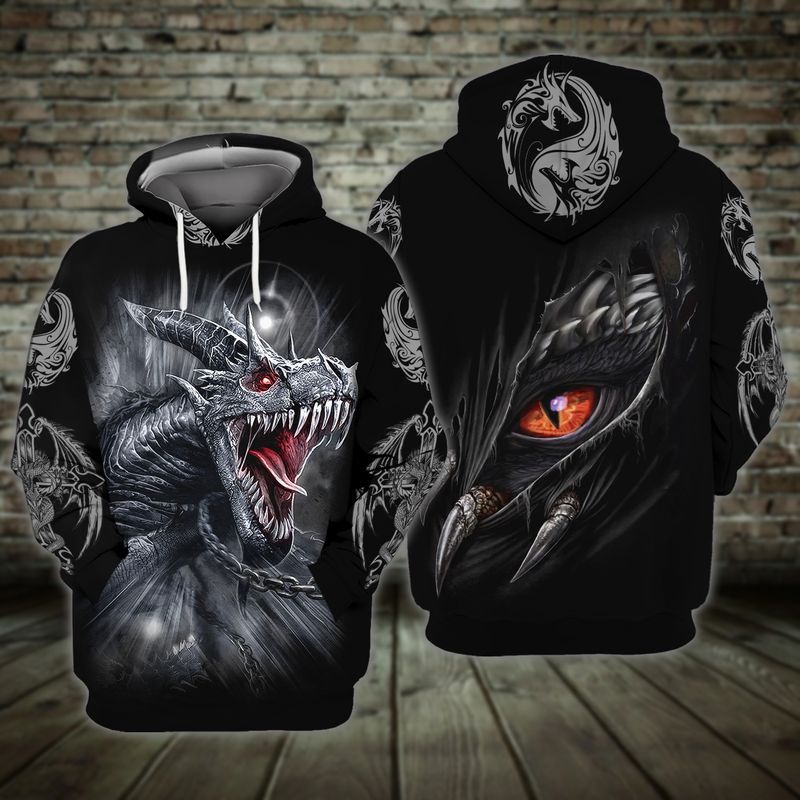 Loves Dragon 3d Zip Hoodie