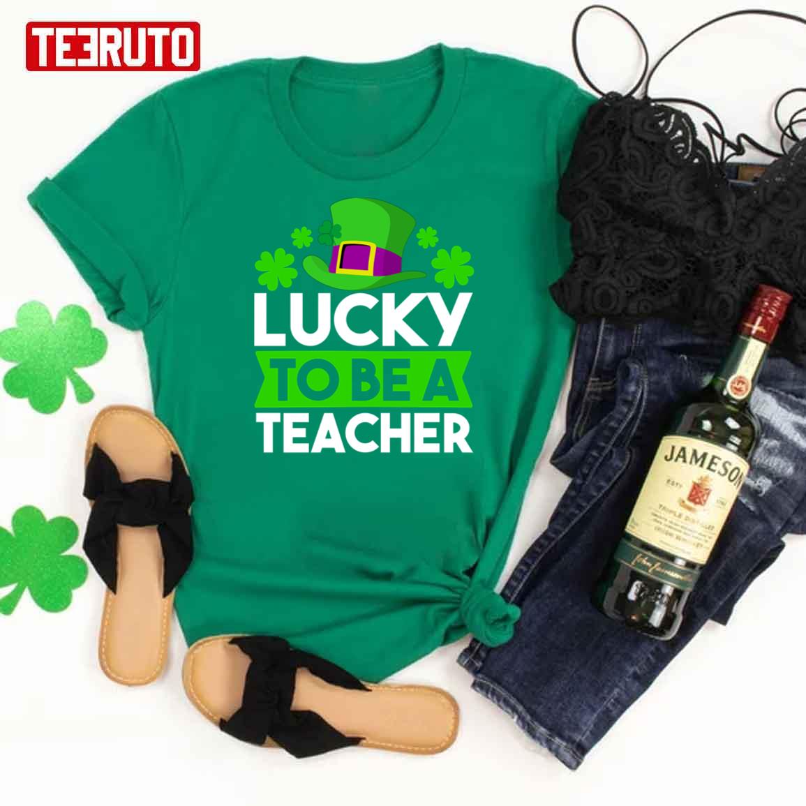 Lucky To Be A Teacher St Patricks Day Unisex T-Shirt