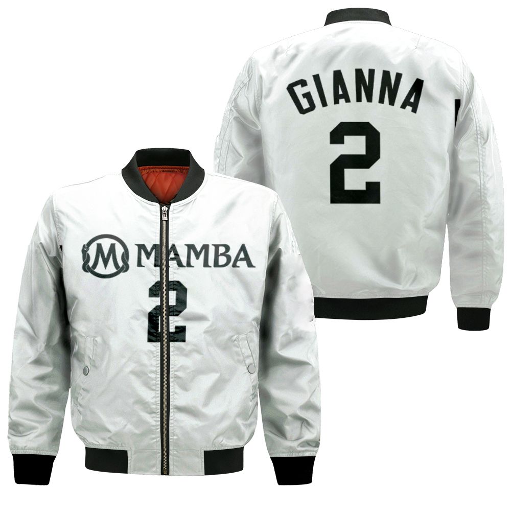 Mamba Forever Gianna Bryant 2 White Tribute 3d Allover Design Bomber Jacket