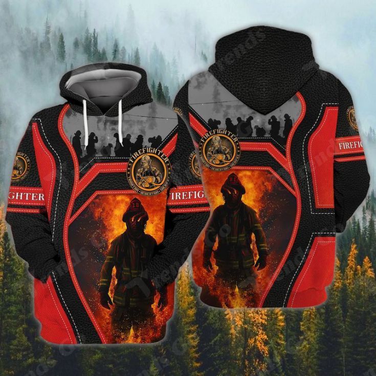 Memorial Day Firefighter  3d  Zip  Hoodie