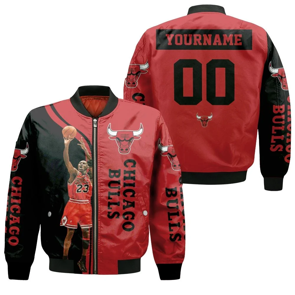 Michael Jordan 23 Chicago Bulls Legend 3d Printed For Fan Bomber Jacket