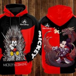 Mickey And Minnie Disney Is Coming Dragon 3d Hoodie