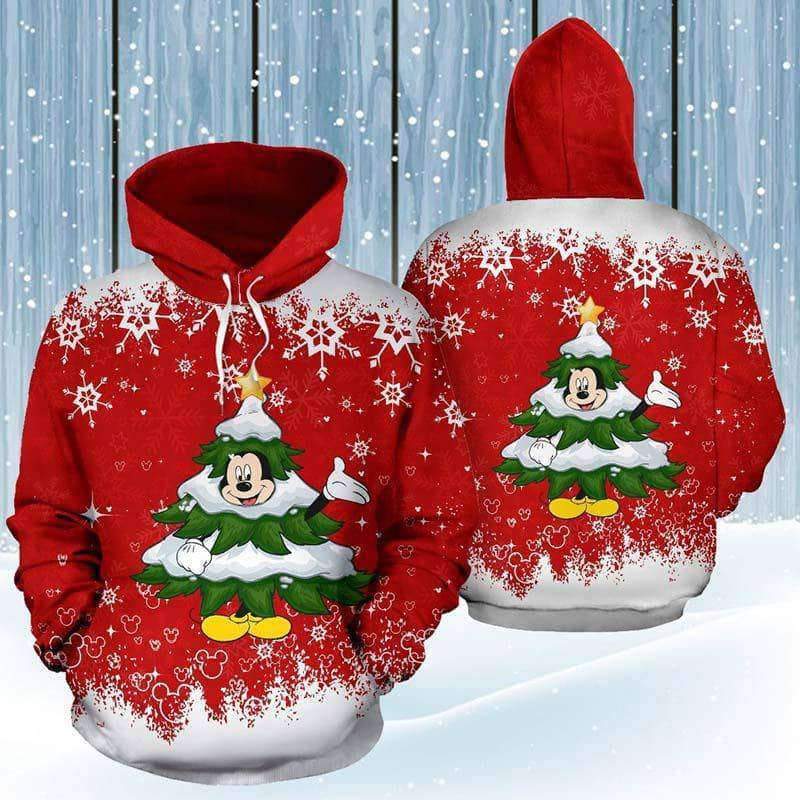 Mickey Christmas Tree – Hoodie 3D Printed Hoodie