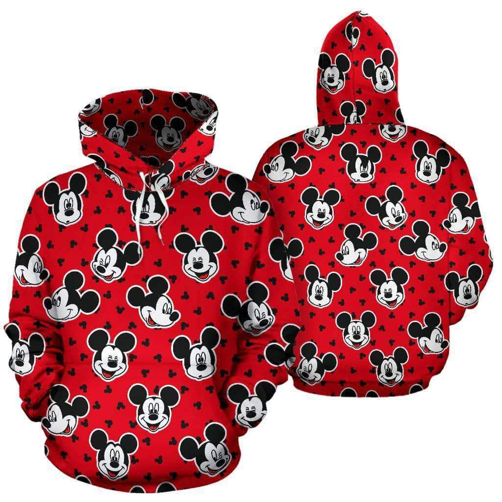 Mickey Head Pattern 3D Printed Hoodie