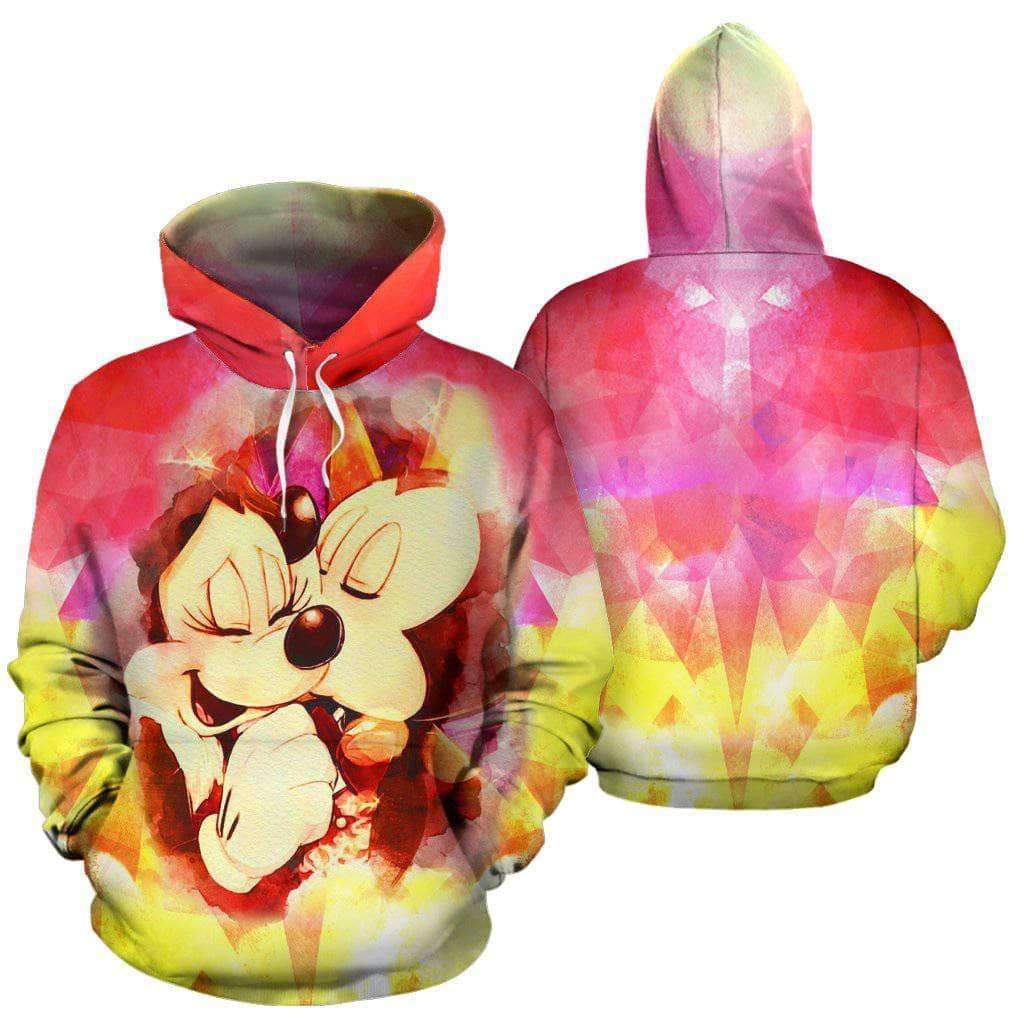 Mickey Kiss Minnie 3D Printed Hoodie