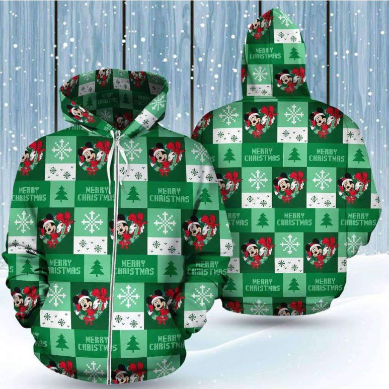 Mickey Mouse Merry Christmas 3D Printed Hoodie