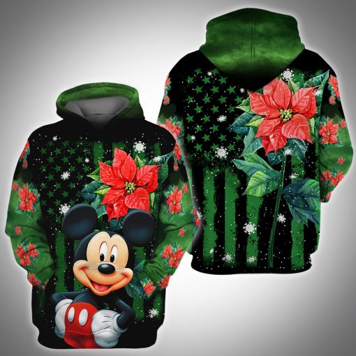 Mickey Poinsettia 3D Printed Hoodie