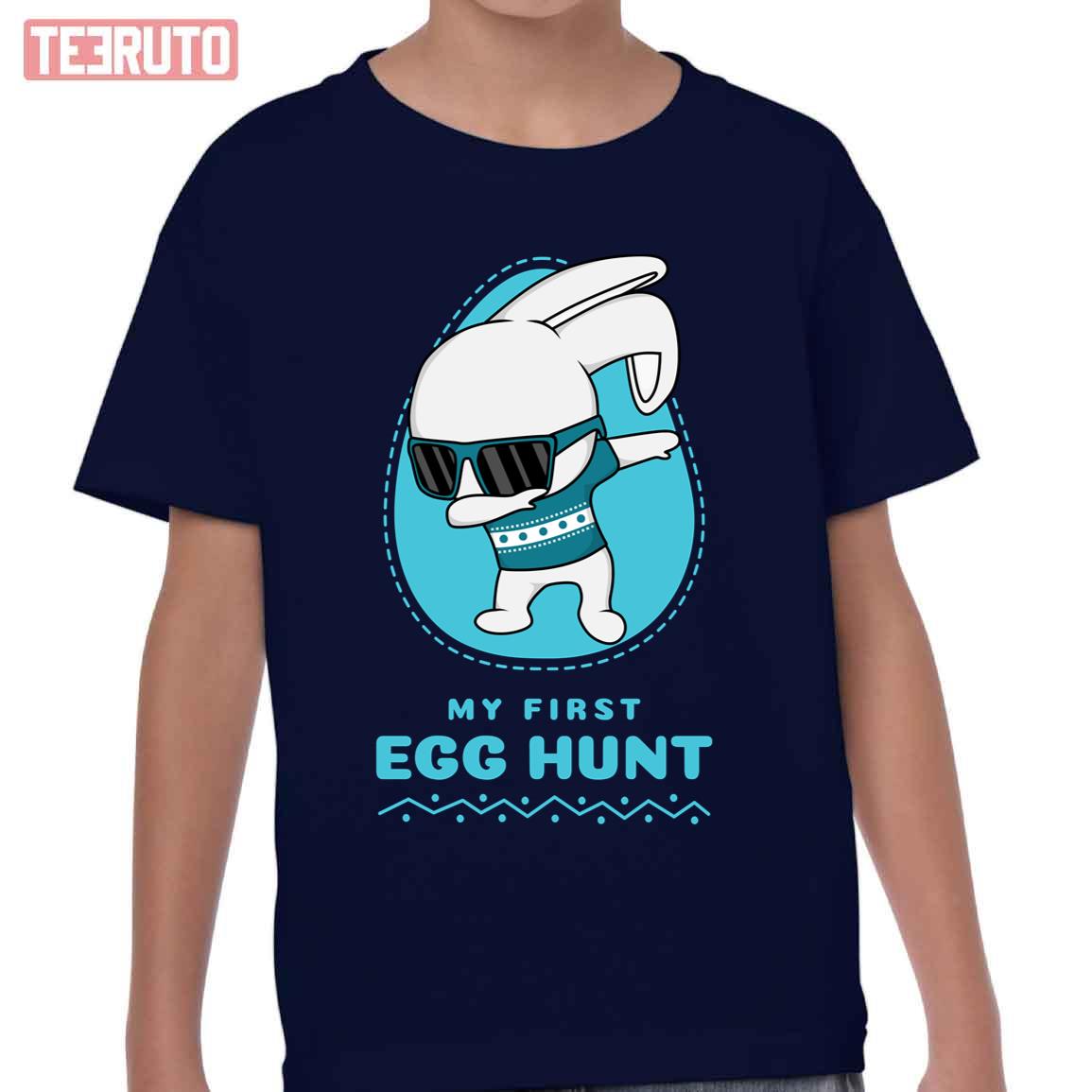 My First Egg Hunt Easter Egg Hunt Blue Kid T-Shirt