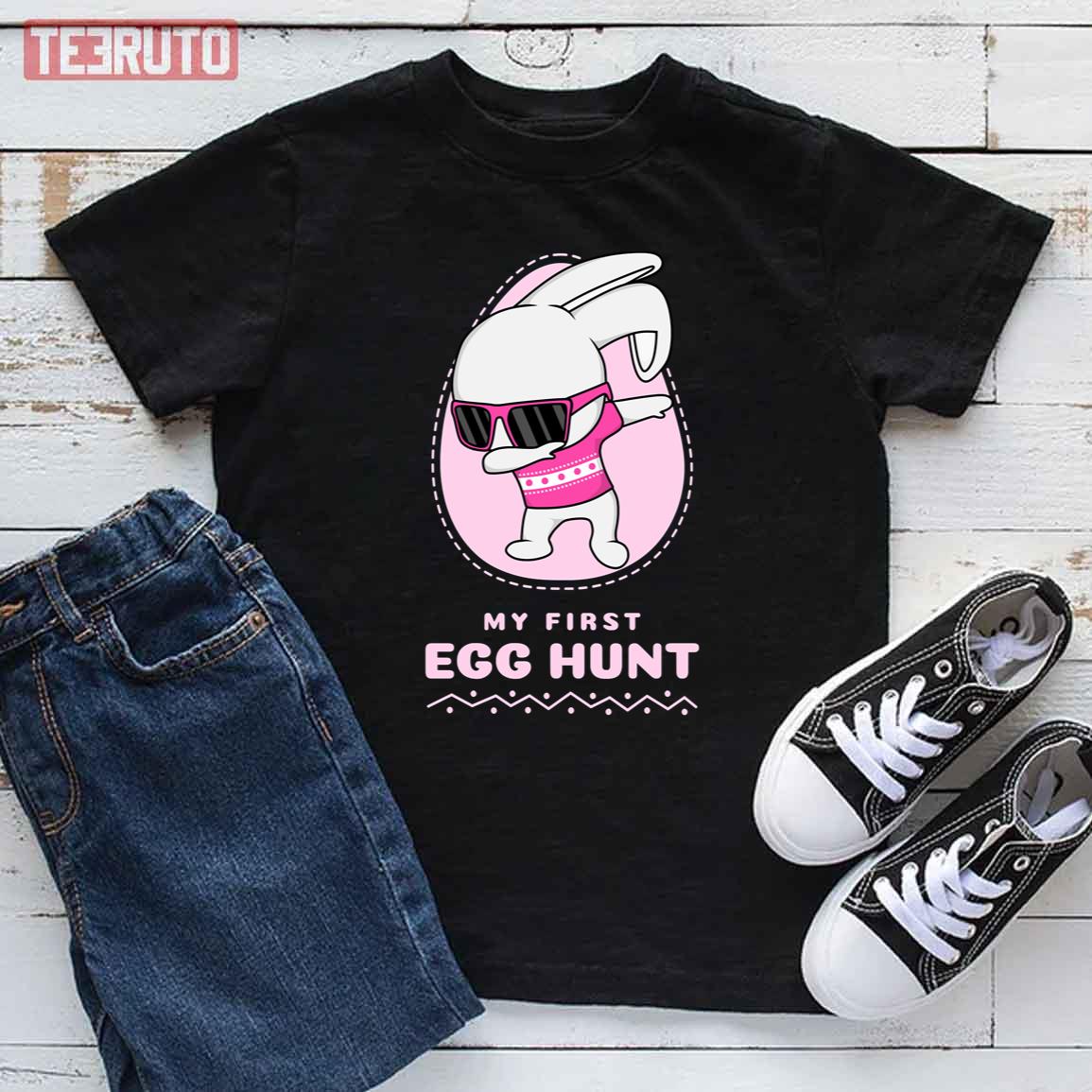 My First Egg Hunt Easter Egg Hunt Pink Kid T-Shirt