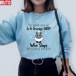 My Spirit Animal Is A Grumpy Sheep Who Slaps Annouying People Unisex Sweatshirt