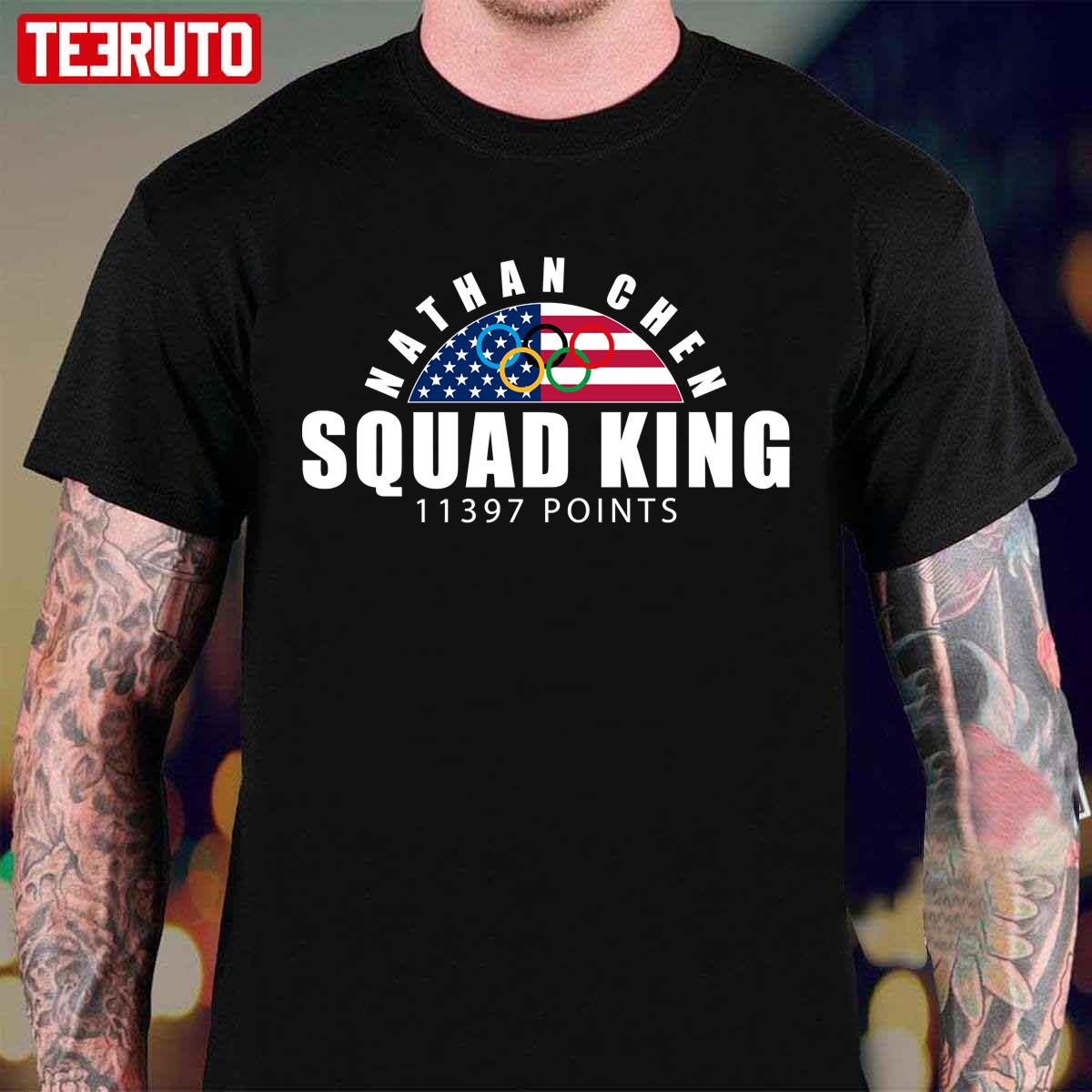 Nathan Chen Squad King American Flag Unisex T-Shirt