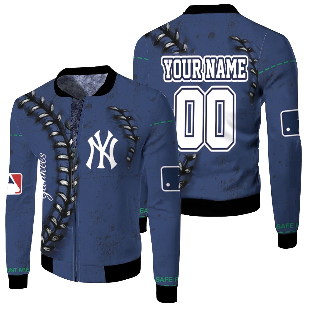 New York Yankees Baseball Sewing Pattern 3d Personalized Fleece Bomber Jacket