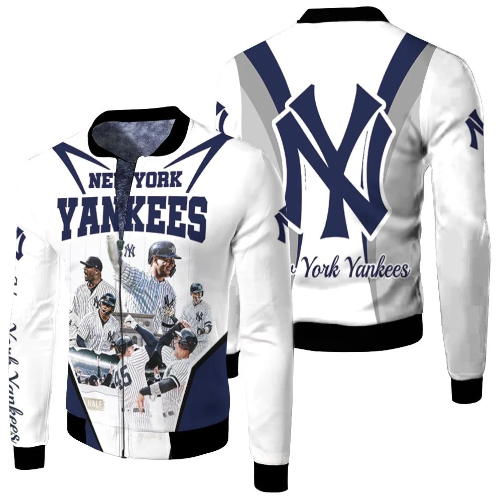 New York Yankees The Second Half Is When Pinstripes Are Earned Fleece Bomber Jacket