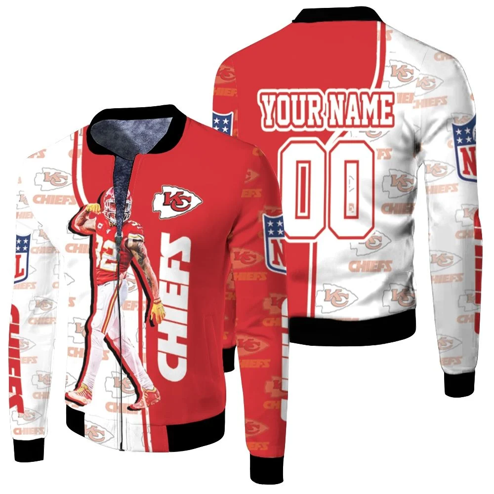 Nfl 2020 Kansas City Chiefs Tyrann Mathieu 32 Signature 3d Personalized Fleece Bomber Jacket