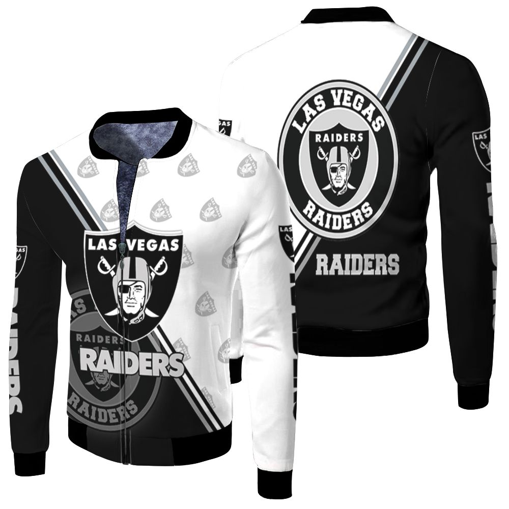 Nfl Las Vegas Raiders For Fans Fleece Bomber Jacket