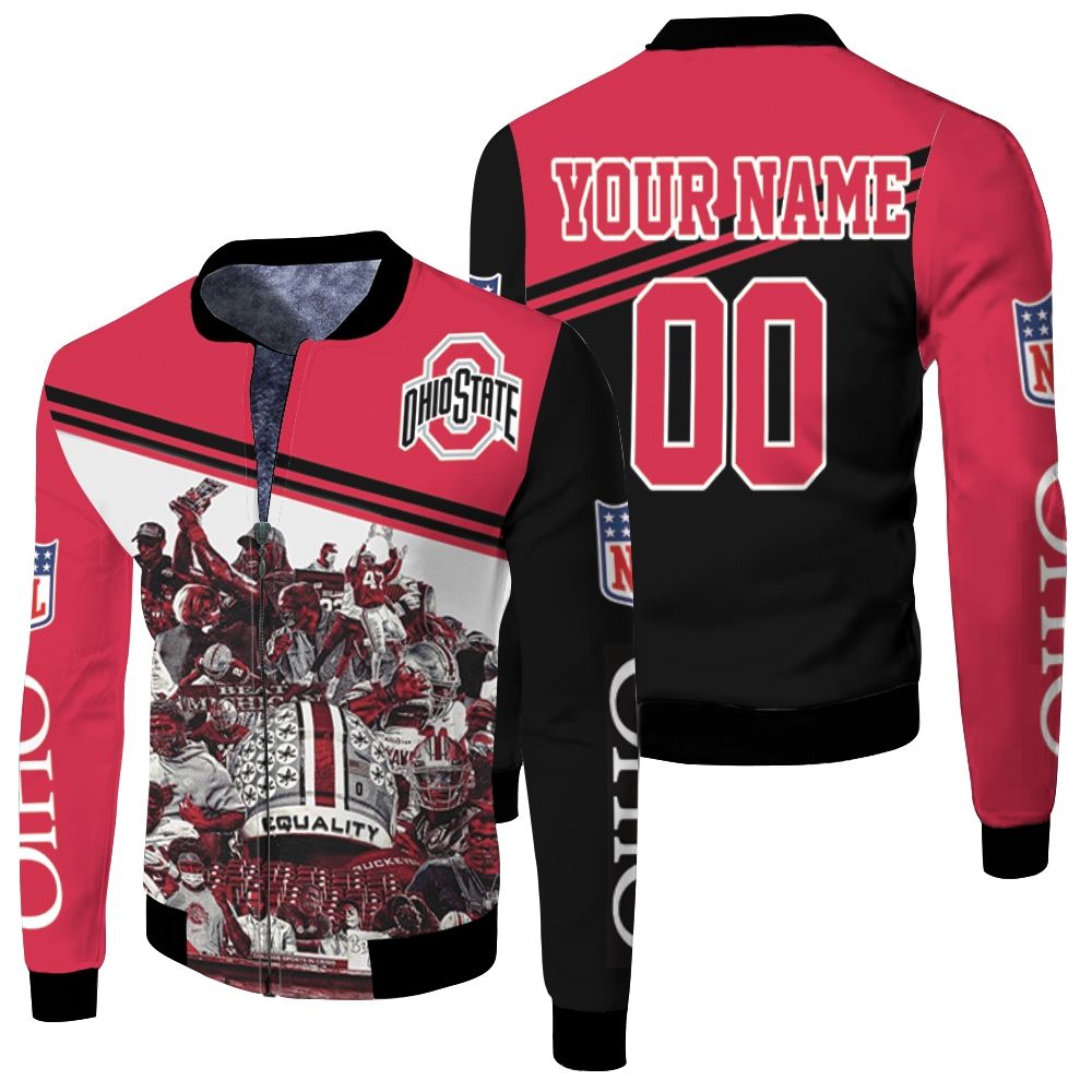 Ohio State Buckeyes Champions 2021 Personalized Fleece Bomber Jacket