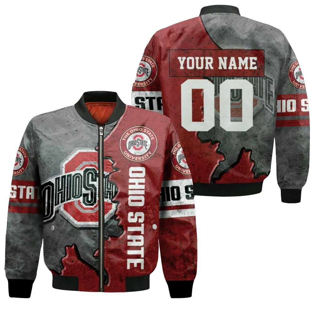 Ohio State Buckeyes Footballs 3d T Shirt Hoodie Personalized Bomber Jacket