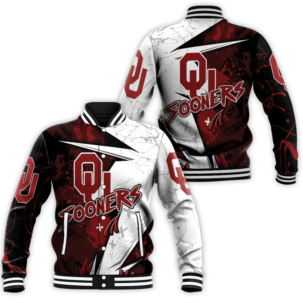 Oklahoma Sooners For Football Lover 3d Baseball Jacket