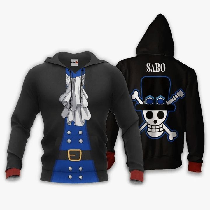 One Piece Sabo Anime Manga 3d Zip Hoodie