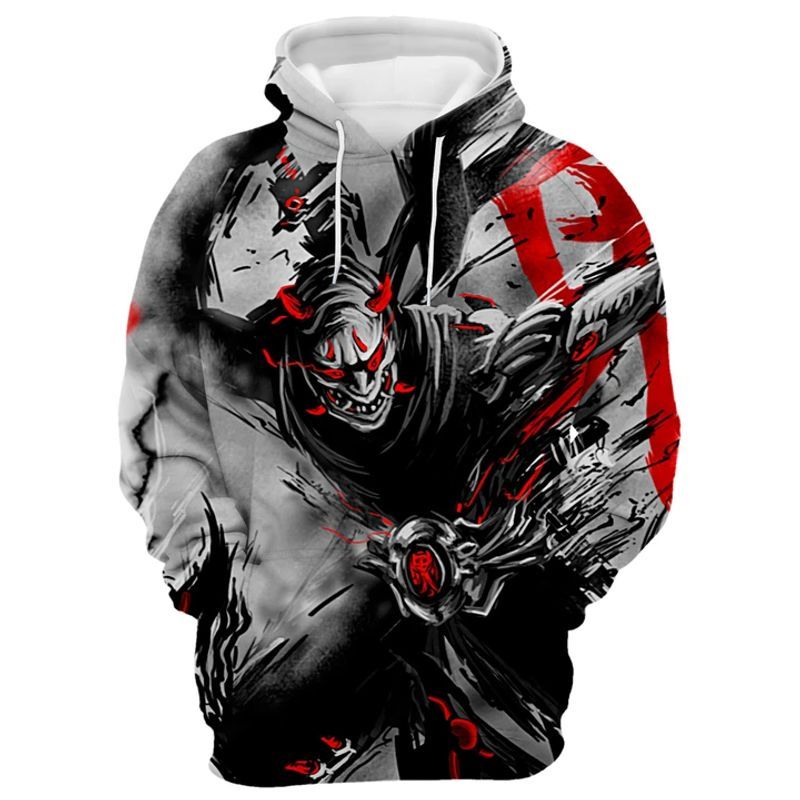 Oni Genji Overwatch Over Print 3d Zip Hoodie - Teeruto