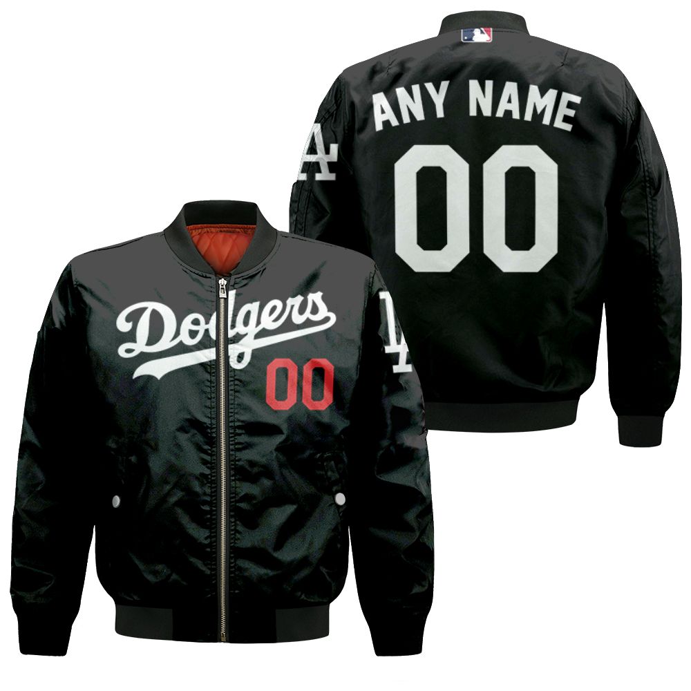 Personalized Los Angeles Dodgers Any Name 00 Mlb 2020 Team Black Jersey Inspired Style Bomber Jacket