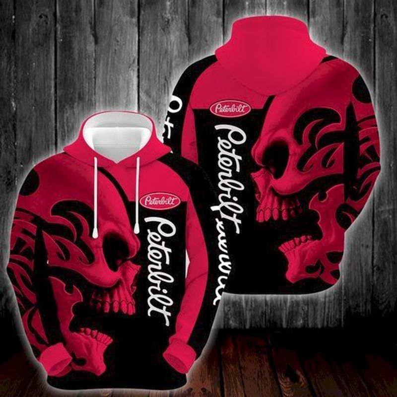 Peterbilt Motors Company Logo Skull Art 3d Hoodie