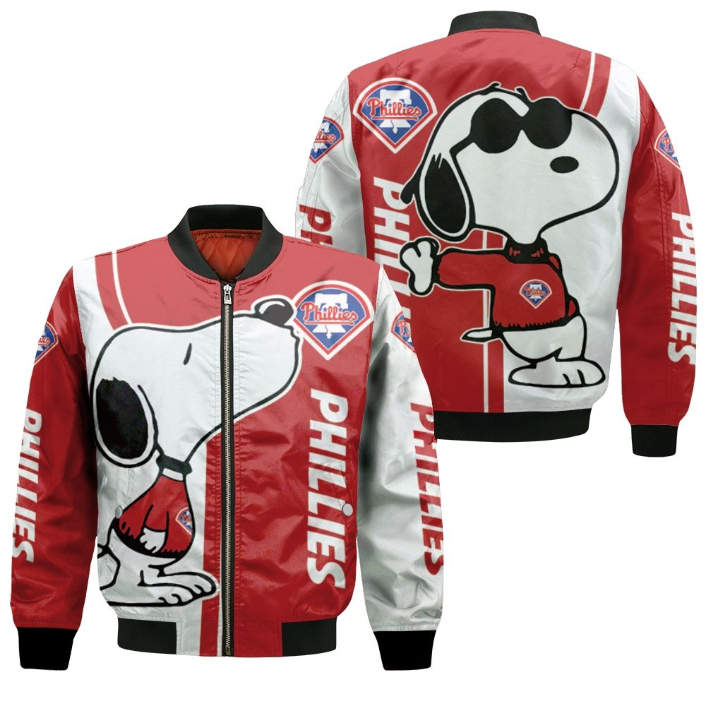 Philadelphia Phillies Snoopy Lover 3d Printed Bomber Jacket