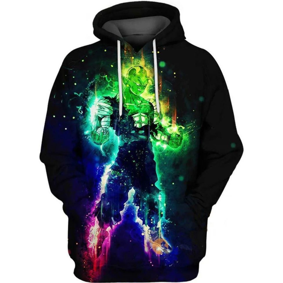 Piccolo Super Saiyan Dragon Ball Z Over Print 3d Zip 2 Hoodie