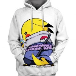 Pikachu X Sasuke Chidori Samurai 3d Zip Hoodie