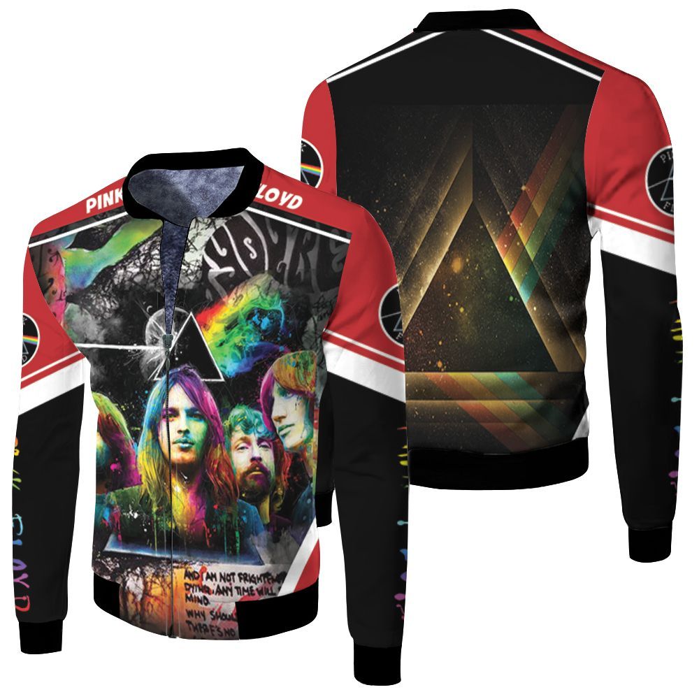 Pink Floyd Albums Mashup Fleece Bomber Jacket