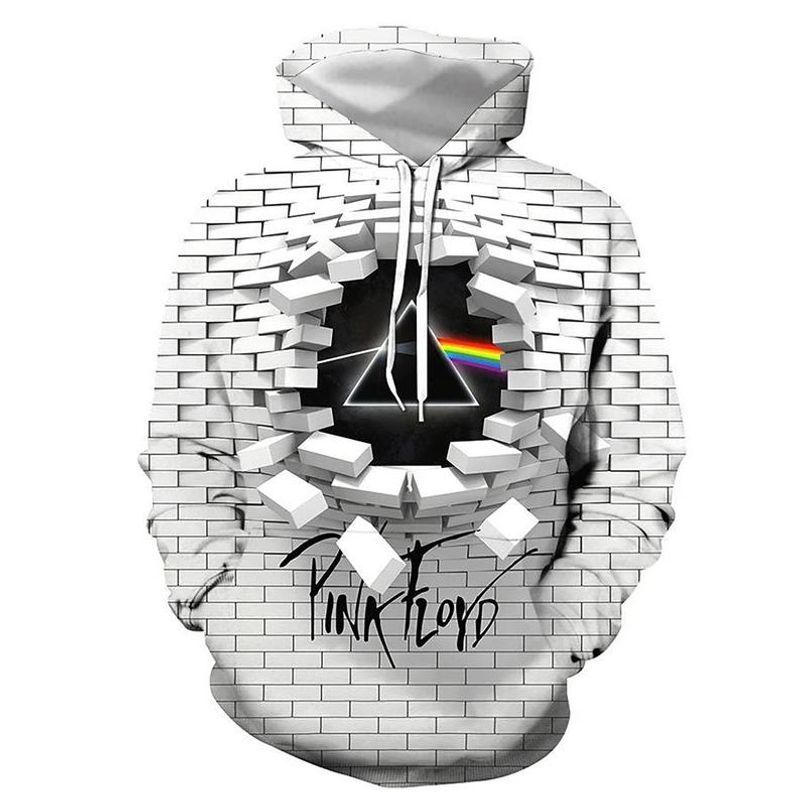 Pink Floyd Over Print 3d Zip Hoodie