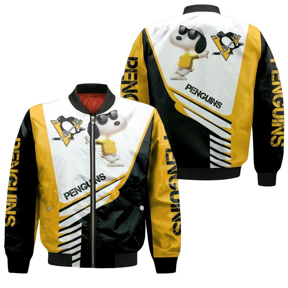 Pittsburgh Penguins Snoopy For Fans 3d Bomber Jacket