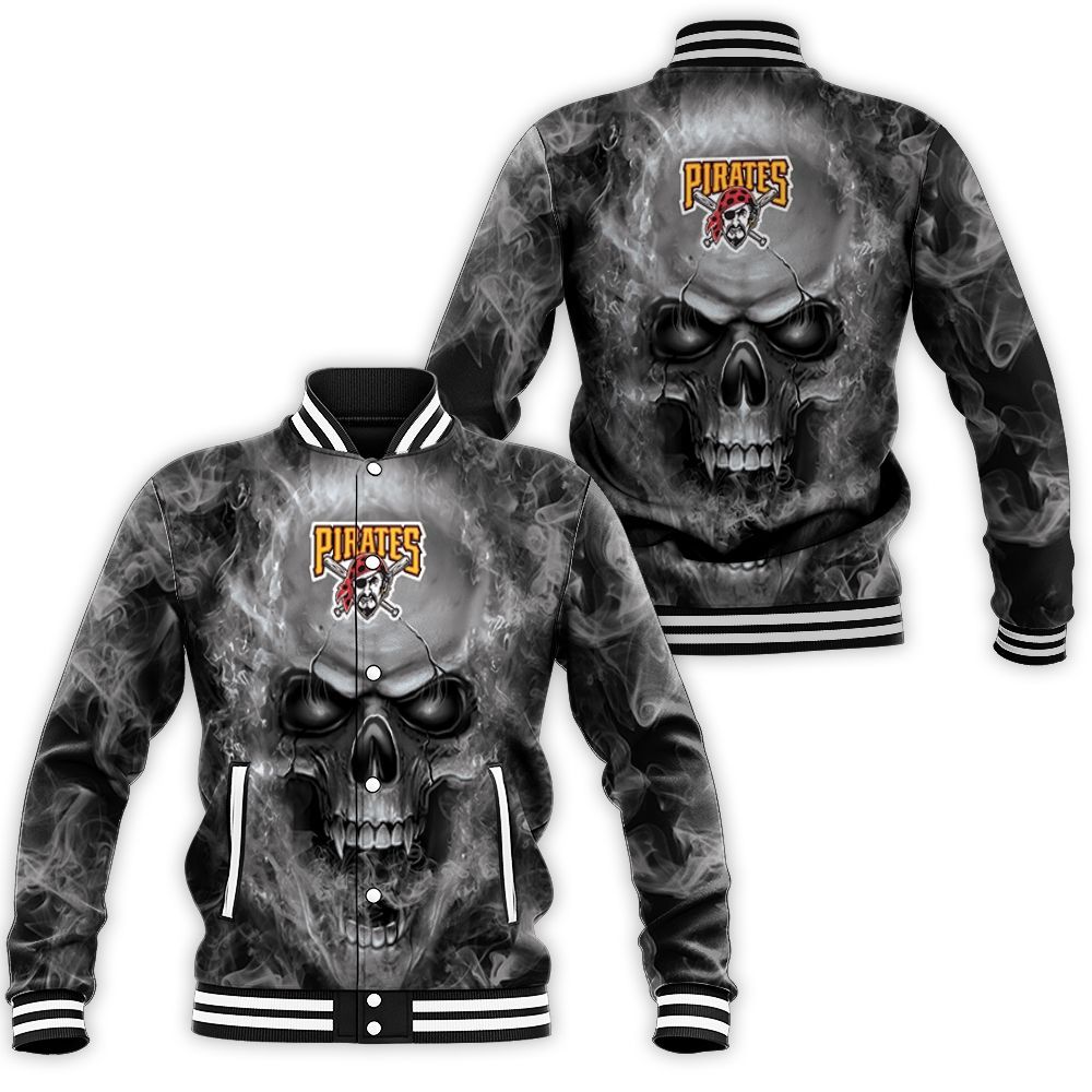 Pittsburgh Pirates Mlb Fans Skull Baseball Jacket