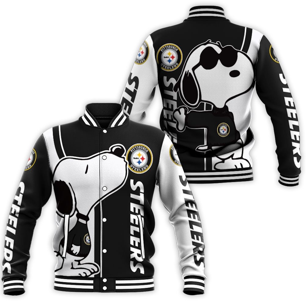 Pittsburgh Steelers Snoopy Lover 3d Printed Baseball Jacket