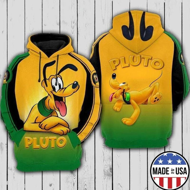 Pluto Dog Walt Disney Full Over Printing 3d 2 Hoodie
